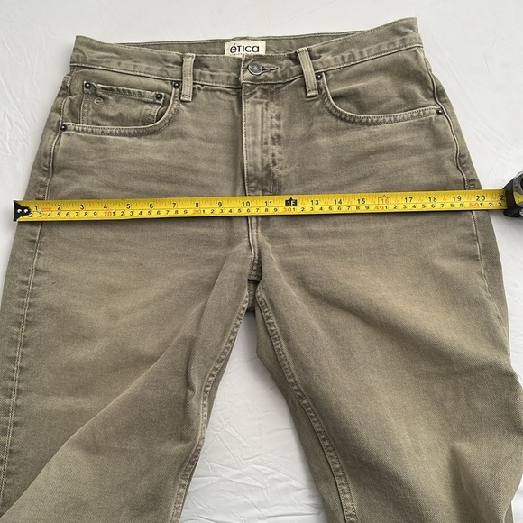Etica Ethically Made in Mexico Rhea mid rise straight cropped denim jeans Otter - Picture 7 of 13